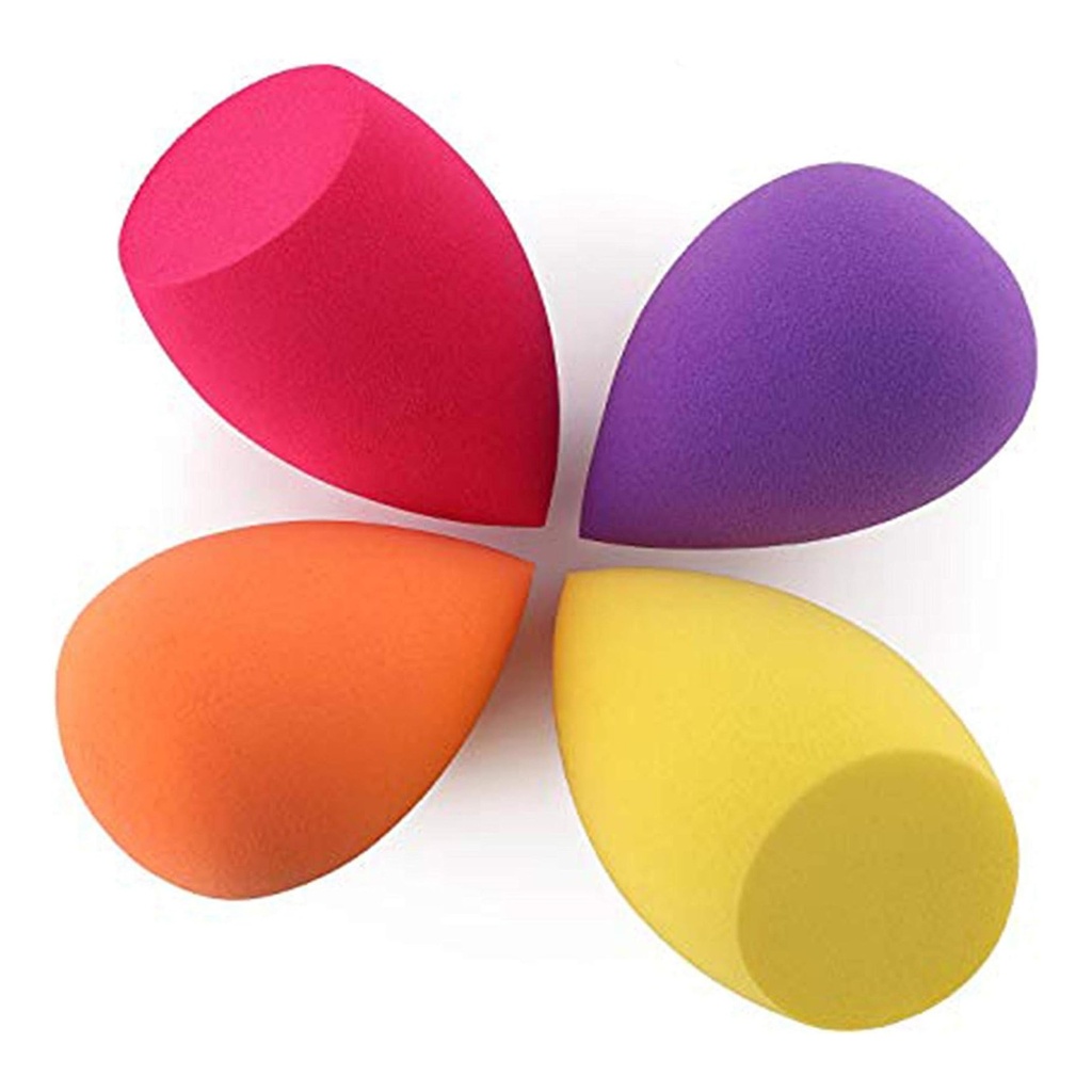 4-Piece Colorful Makeup Blender Sponge Set for Flawless Foundation & Powder Application