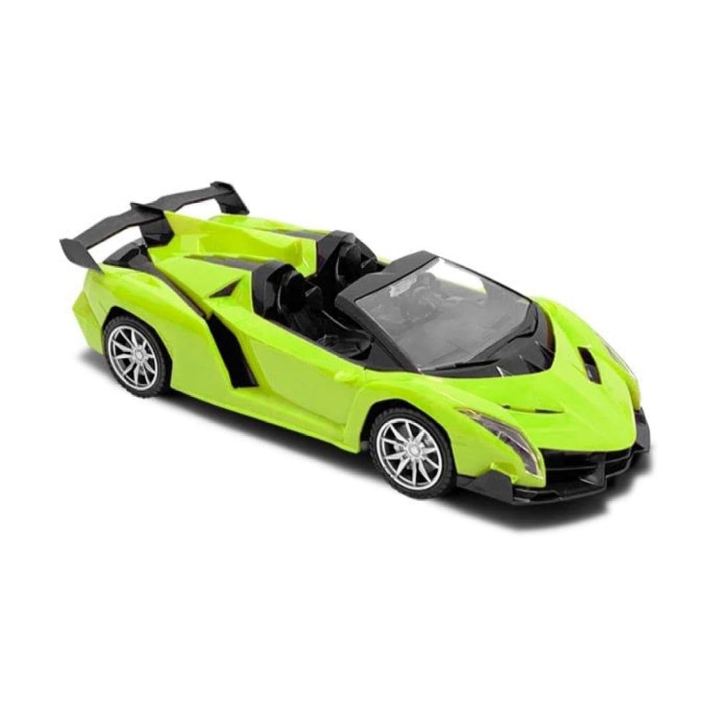 Remote Control Lamborghini-Style Race Car Toy for Kids - High-Speed, Convertible, Lime Green