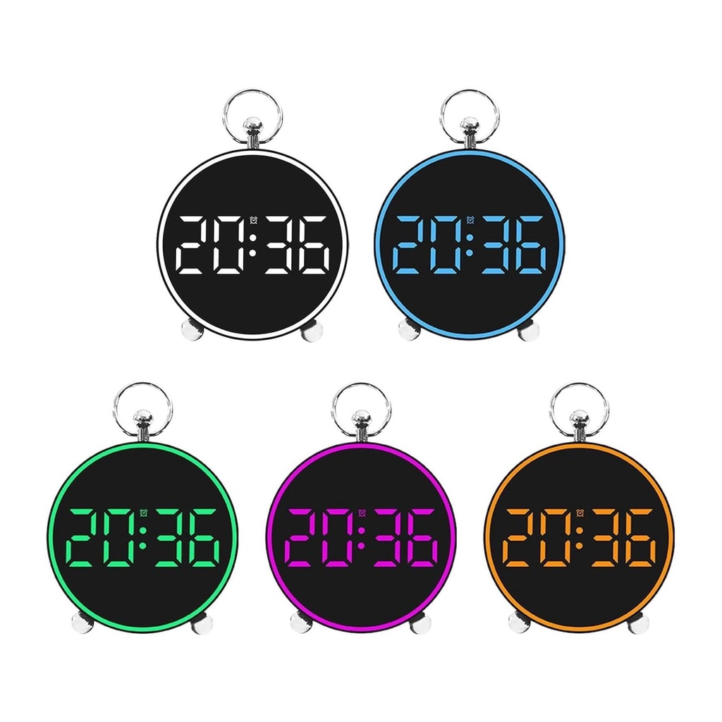 Modern LED Digital Alarm Clock with Multiple Color Options - Stylish Nightstand Clock for Bedroom, Office, and Living Room