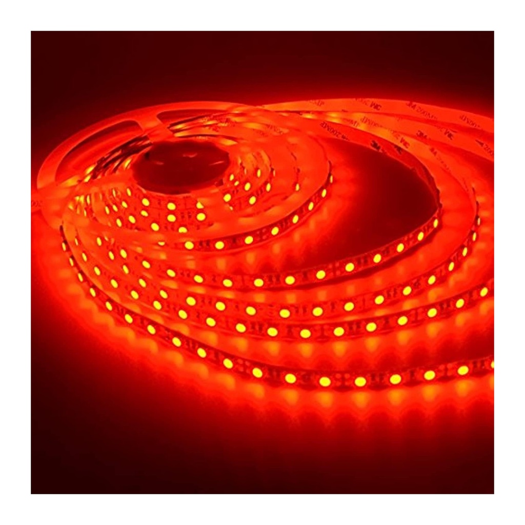 1-Meter Bright Red LED Strip Lights with 3M Adhesive Backing for Indoor/Outdoor Use