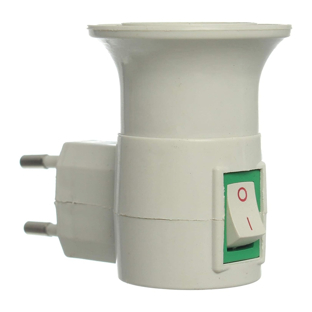 White Plug-In Night Light with On/Off Switch – Convenient Bedside Lamp for Bedrooms and Travel