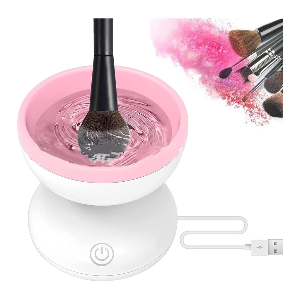 Electric Makeup Brush Cleaner with USB Charging – Automated Cosmetic Brush Cleaning System for Hygienic & Effortless Makeup Brush Maintenance