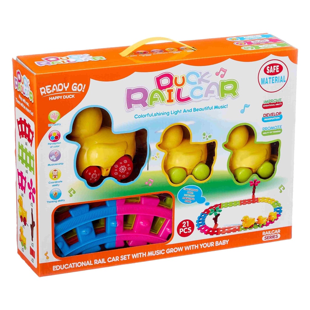 21-Piece Duck Train Track Playset