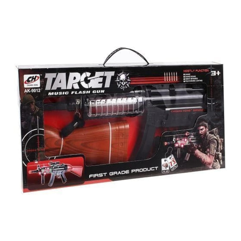 Target Music Flash Gun Toy with Lights and Sounds for Kids Aged 3+