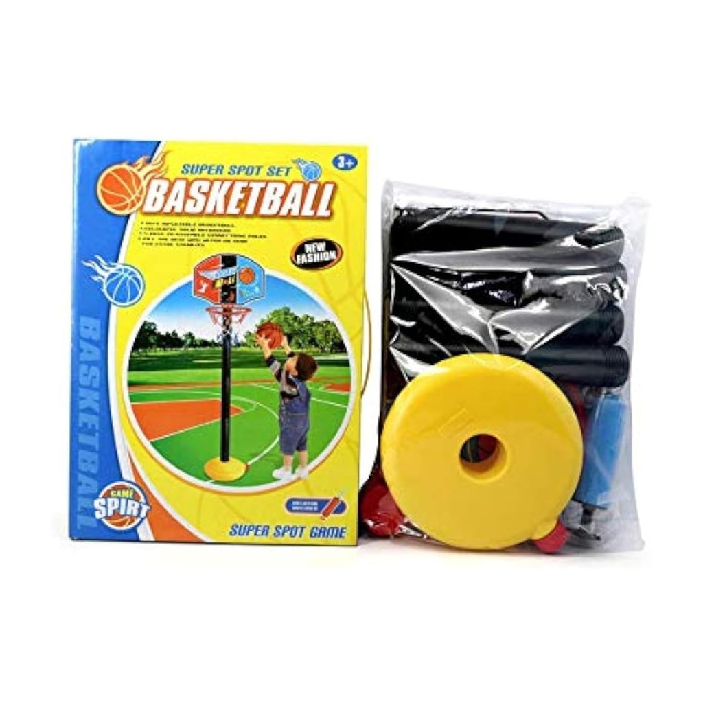 Adjustable Mini Basketball Hoop Set for Kids - Indoor/Outdoor Toy with Ball & Pump