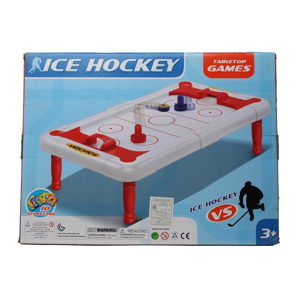 Kids' Tabletop Ice Hockey Game - Red & White - Fun Family Game for Ages 3+
