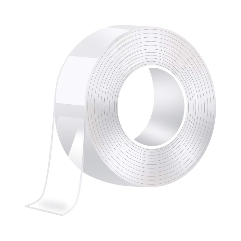 Reusable Double-Sided Adhesive Tape for Walls - 1.2cm x 3m, Transparent