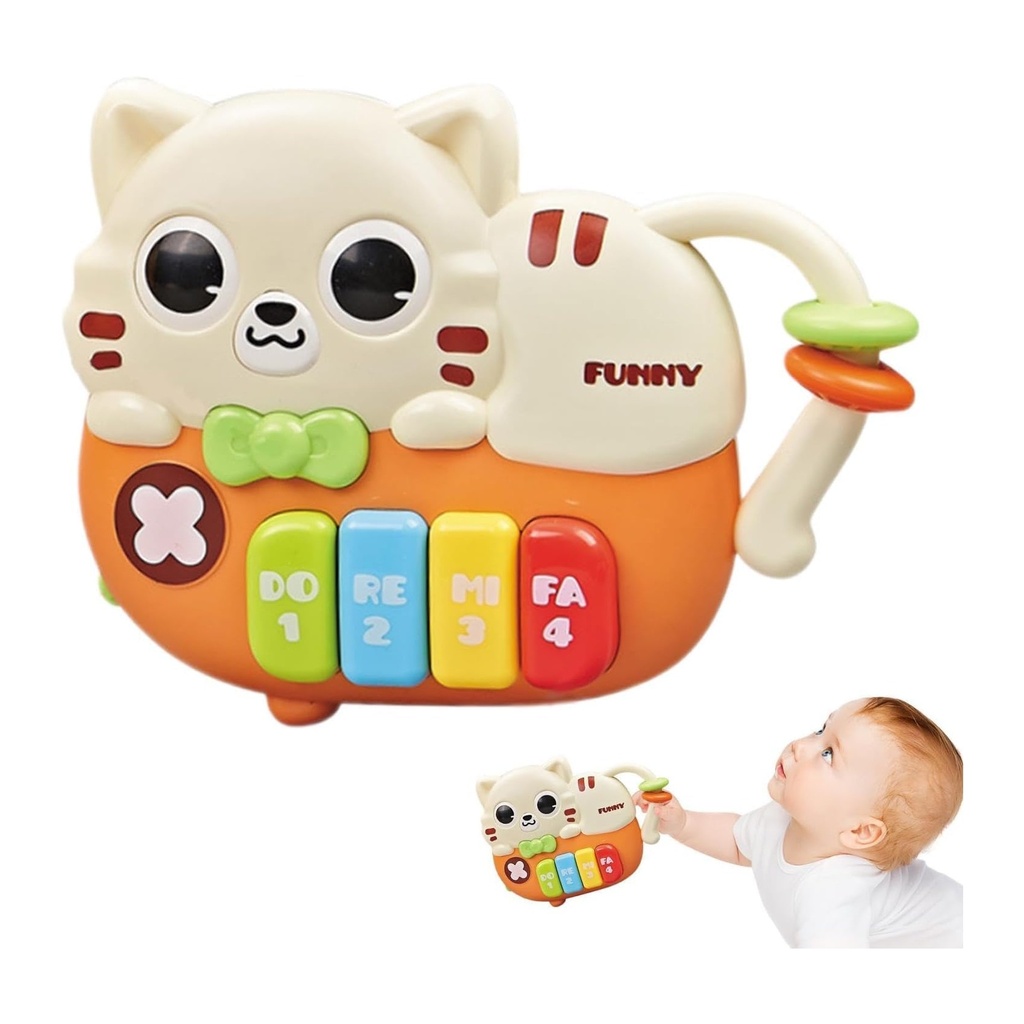 Musical Piano Keyboard Toy with LED Lights - Educational Electronic Toy for Kids