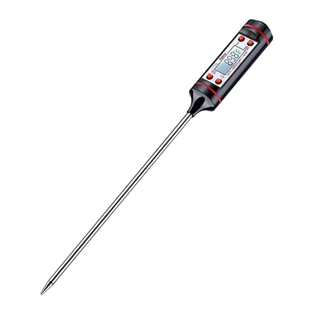 Instant Read Digital Meat Thermometer with LCD Display for Kitchen, Cooking, Grilling, BBQ, and Food Preparation
