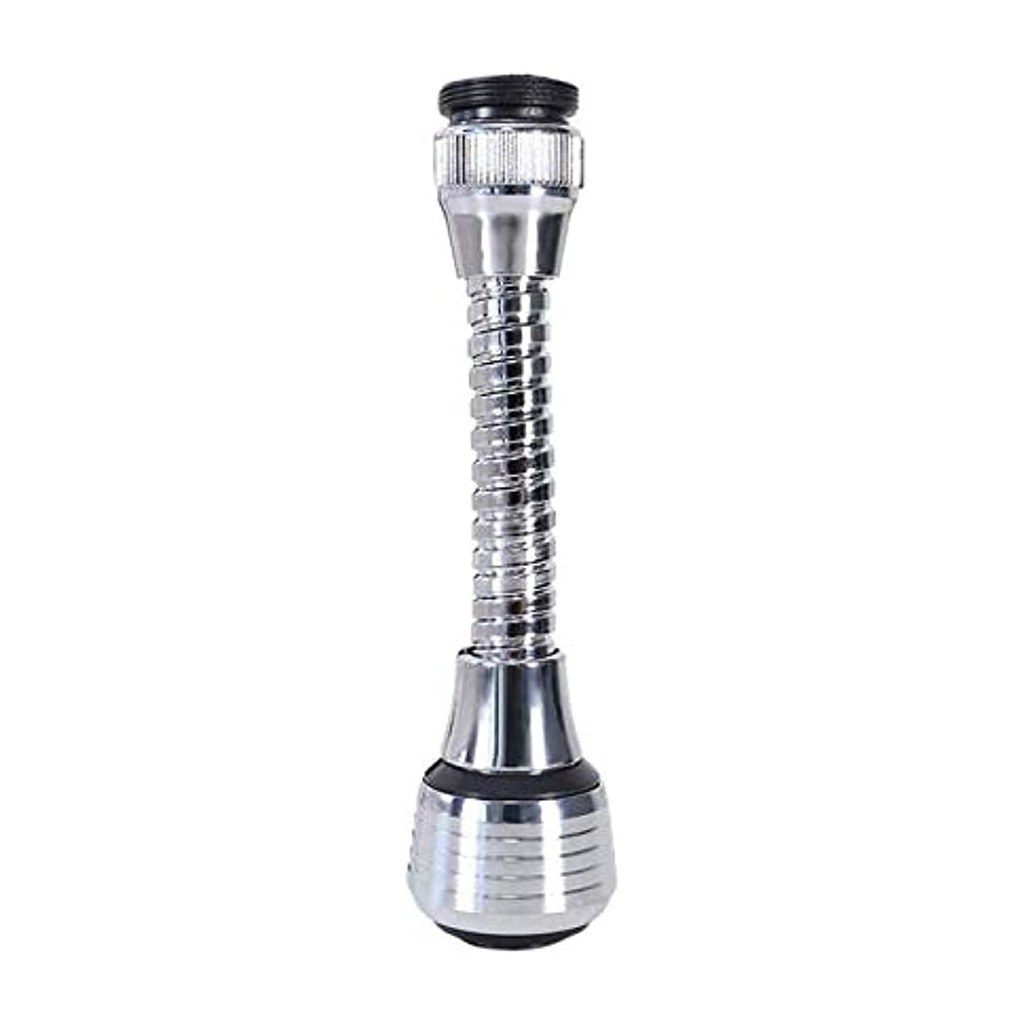 Chrome Faucet Aerator Extender with Flexible Spout and Water-Saving Design