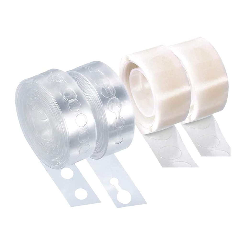 Balloon Arch Garland Kit: 2 Rolls of Clear Balloon Strip Tape with 2 Rolls of Adhesive Dots for Party Decorations