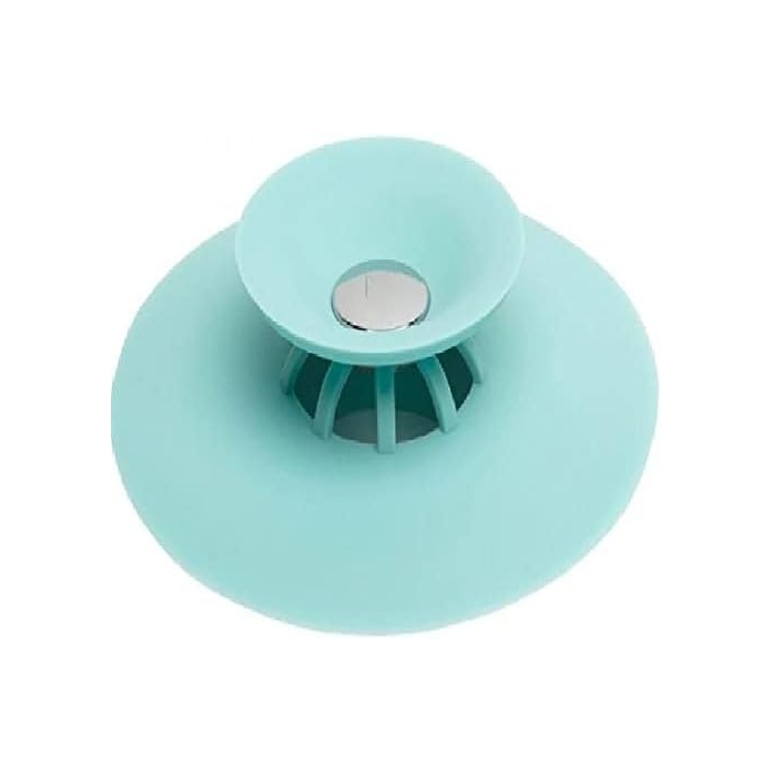 Mint Green Silicone Sink Strainer Stopper: Prevents Clogs, Catches Hair, for Kitchen & Bathroom Sinks