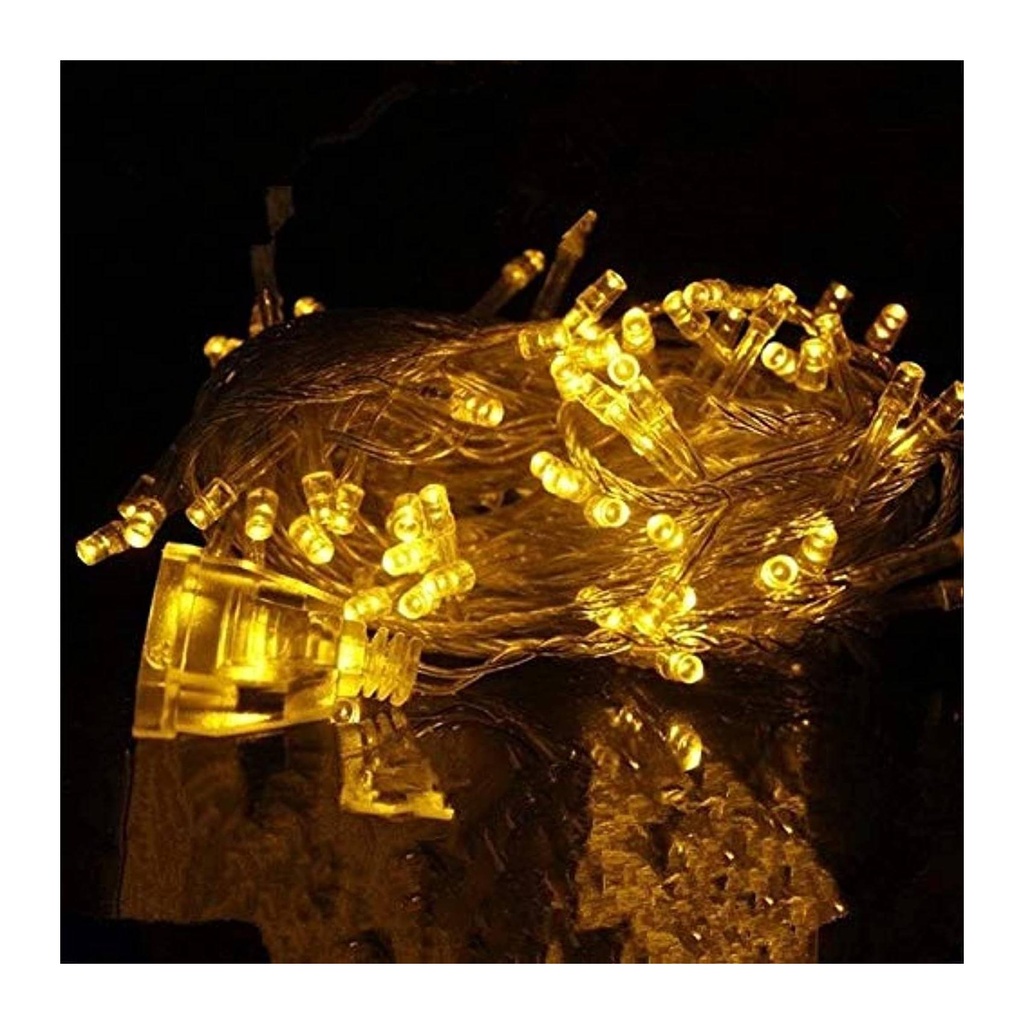 أضواء ليد سلسلة بيضاء دافئة - 10 متر أضواء خرافية خارجية للحفلات و ديكورات الأعياد