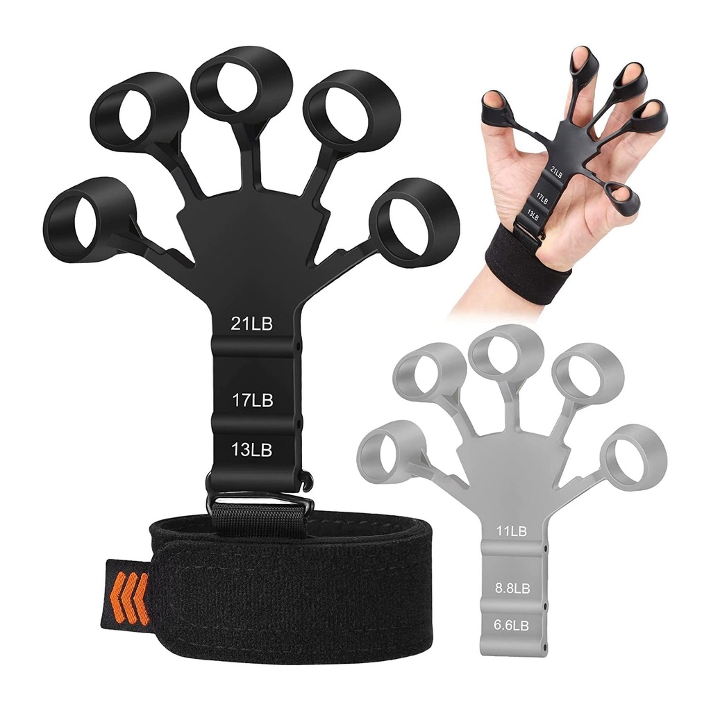 Adjustable Hand Grip Strengthener with 6 Resistance Levels for Finger, Hand & Forearm Workout