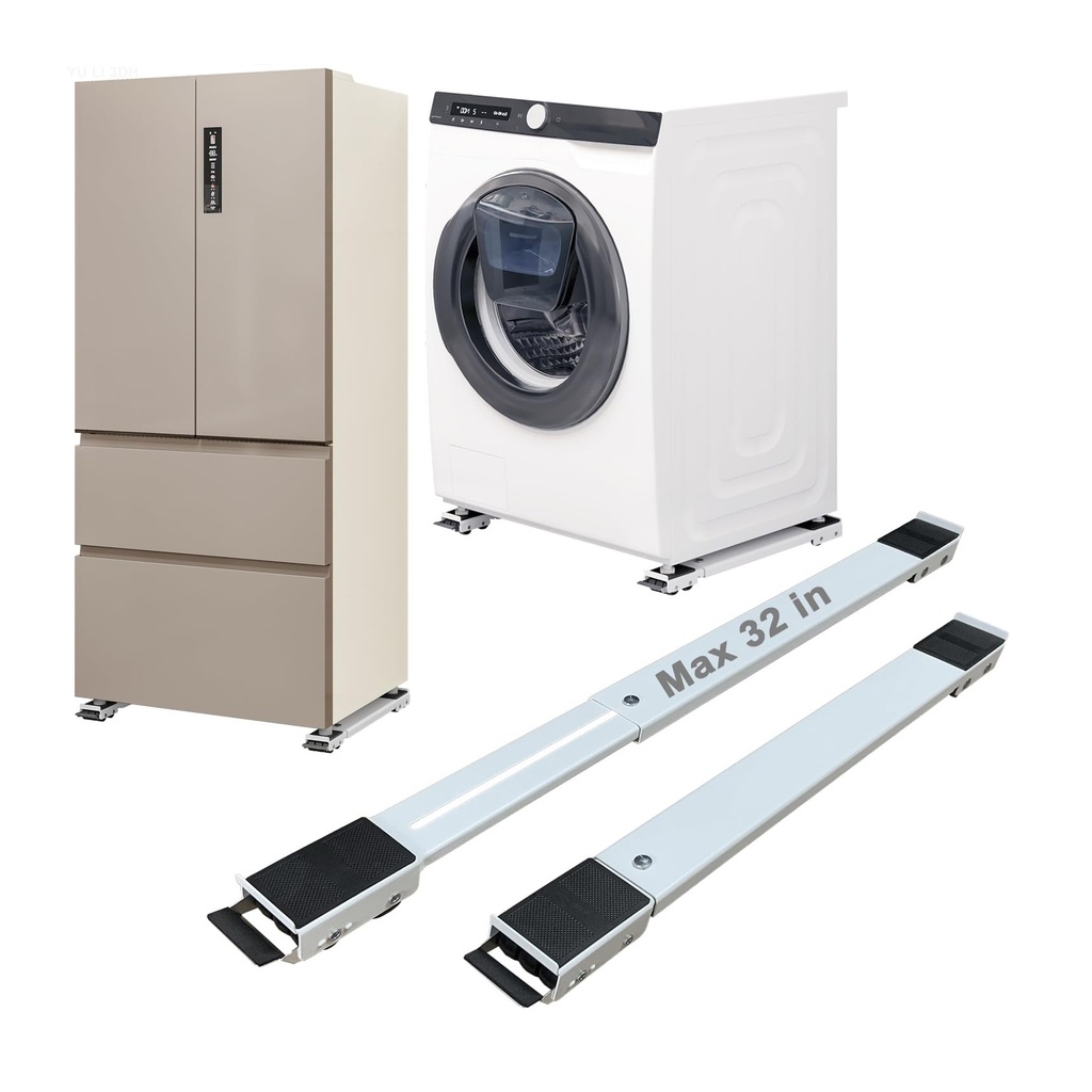Heavy-Duty Appliance Movers for Refrigerators, Washing Machines, and Dryers - Extendable up to 32 Inches