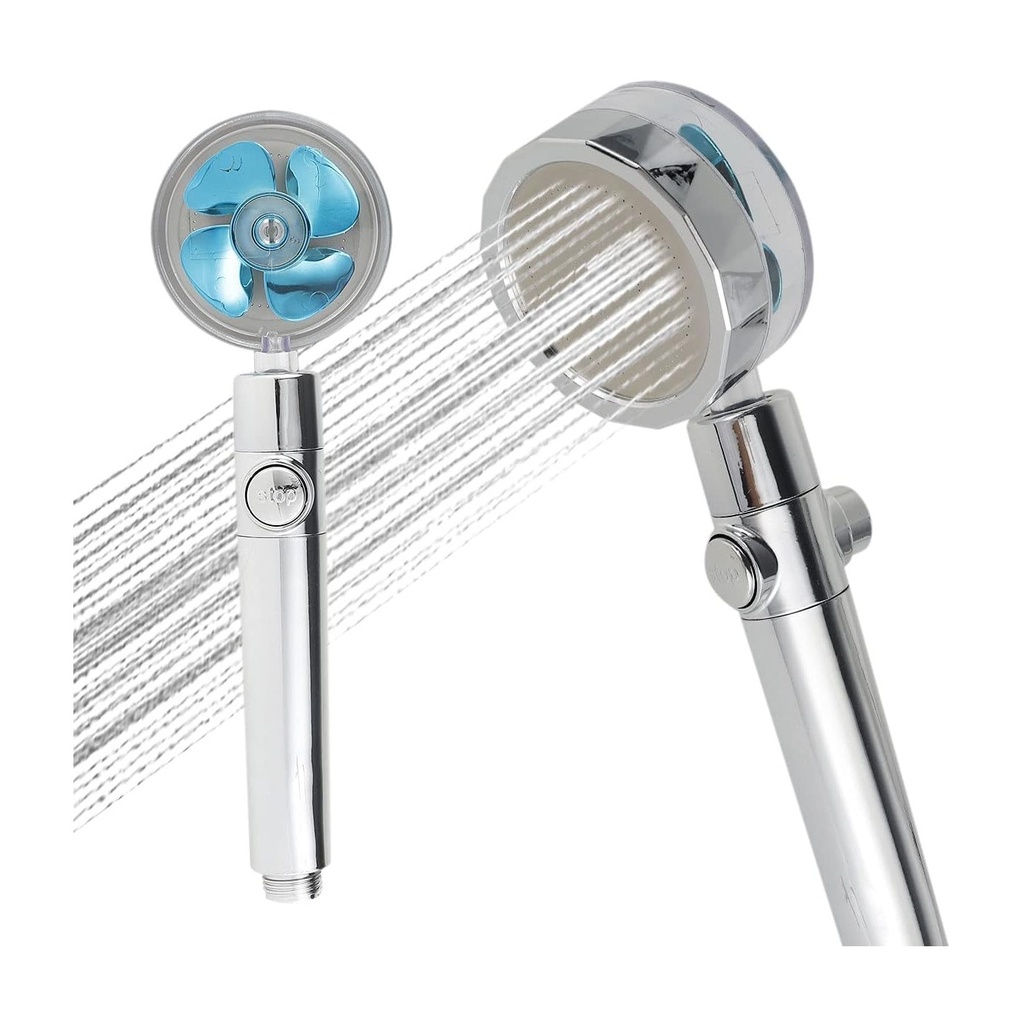 High-Pressure Handheld Shower Head with Turbo Fan Design for Water Saving and Enhanced Shower Experience