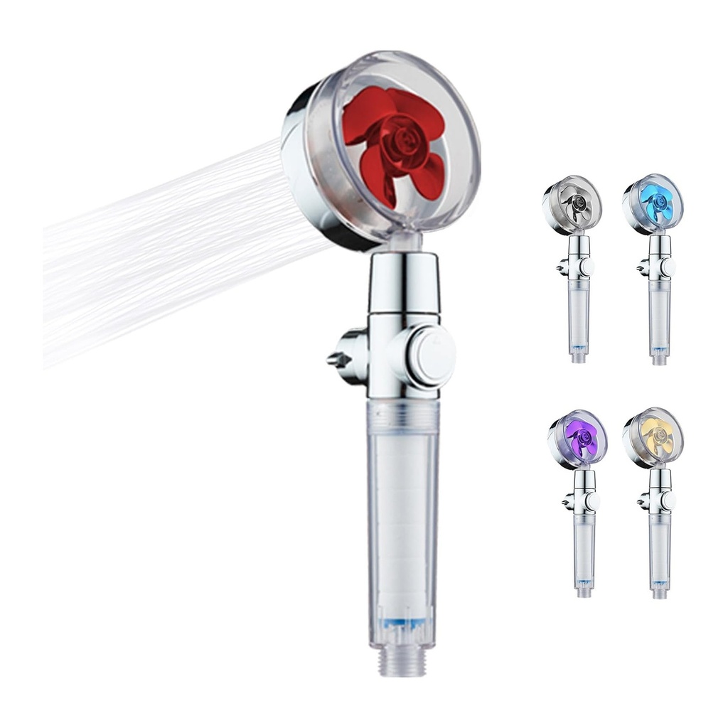 رأس دش ضغط عالي مع فلتر مدمج ومروحة توربو لزيادة تدفق المياه