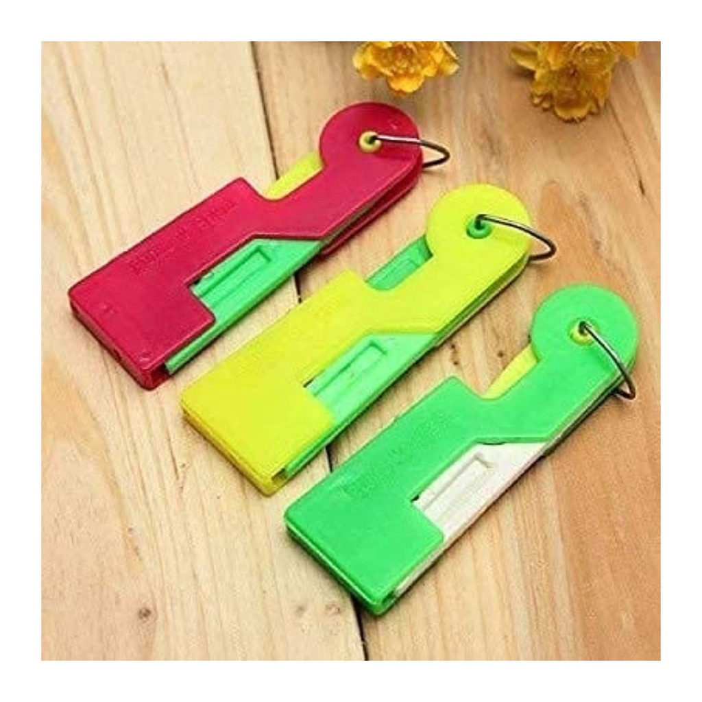 Easy Threading Needle Tool Set - 3 Pack of Colorful Portable Threaders for Sewing and Crafting
