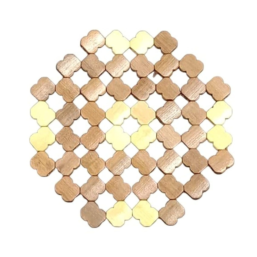 طقم كوسترات خشب أنيق - مقاوم للحرارة، ديكوري، وأنيق لتزيين المنزل