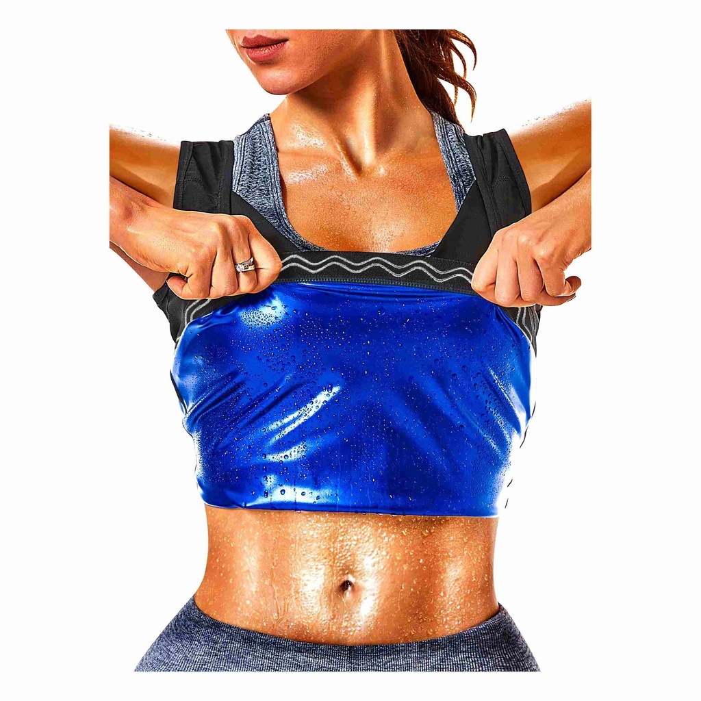 تيشيرت ساونا نسائي - تانك رياضي لتعزيز التعرق، لفقدان الوزن وتشكيل الجسم
