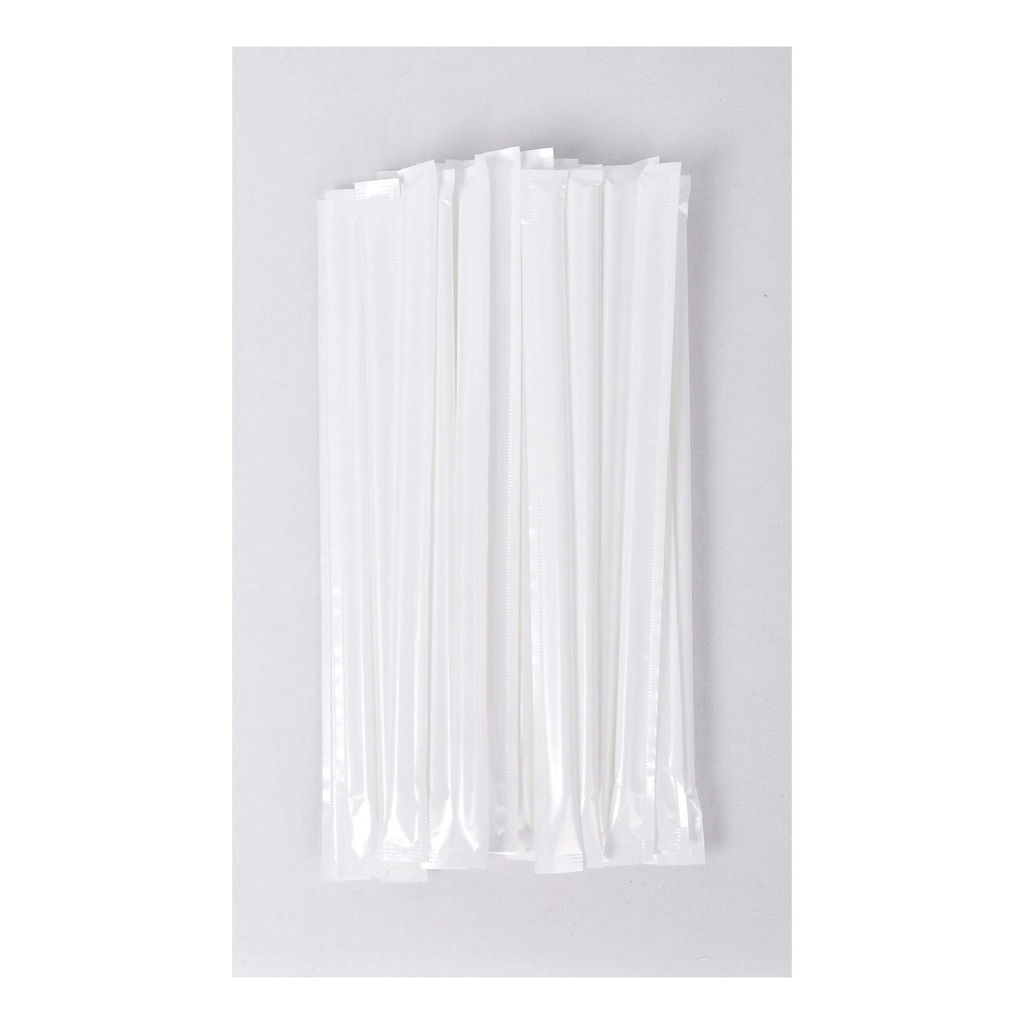 Bulk Pack of Individually Wrapped Disposable Plastic Straws - 50 Count