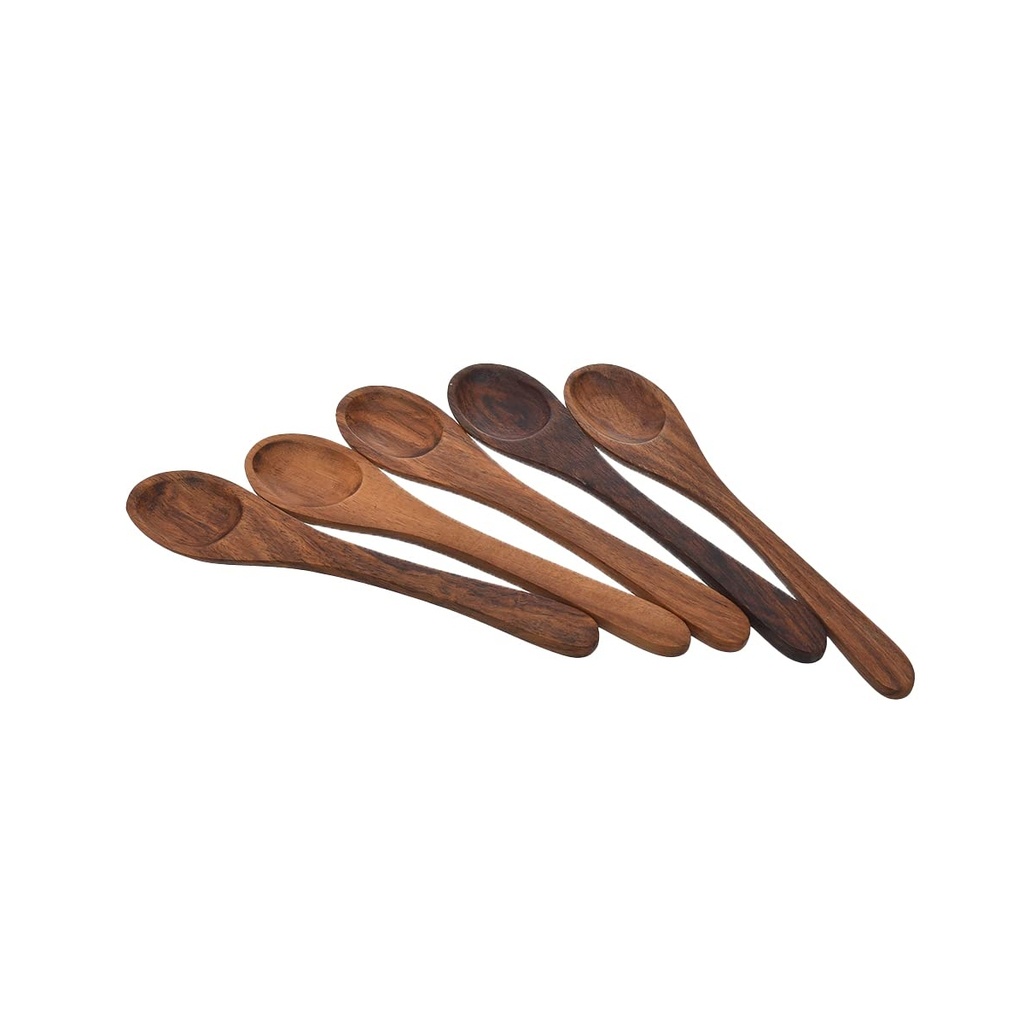 مجموعة ٥ معالق عسل خشبية أنيقة - مثالية لتقديم العسل، المربى، أو التوابل