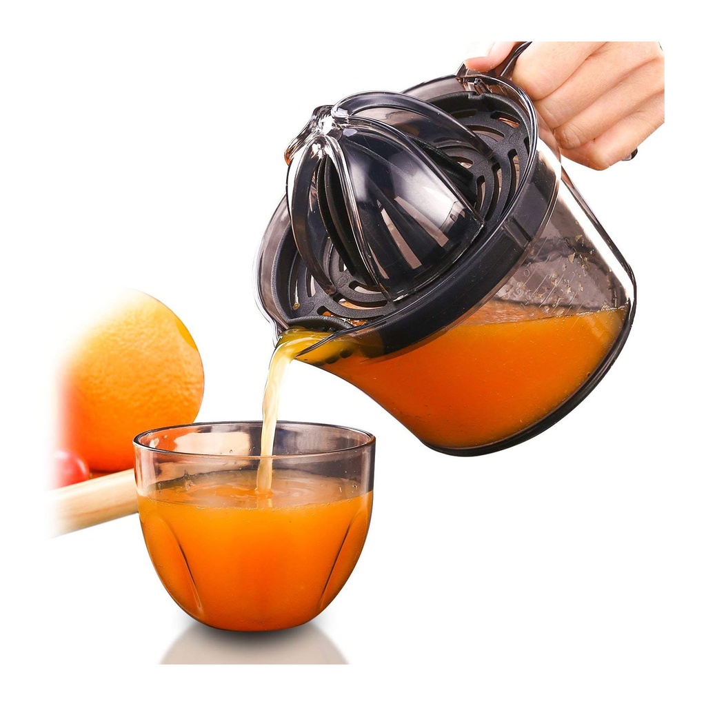 عصارة يدوية للفواكه الحمضية -  عصارة يدوية فاخرة  بضغط دوار للبرتقال والليمون والليمون الحامض - قاعدة مانعة للانزلاق، تصميم سهل الصب