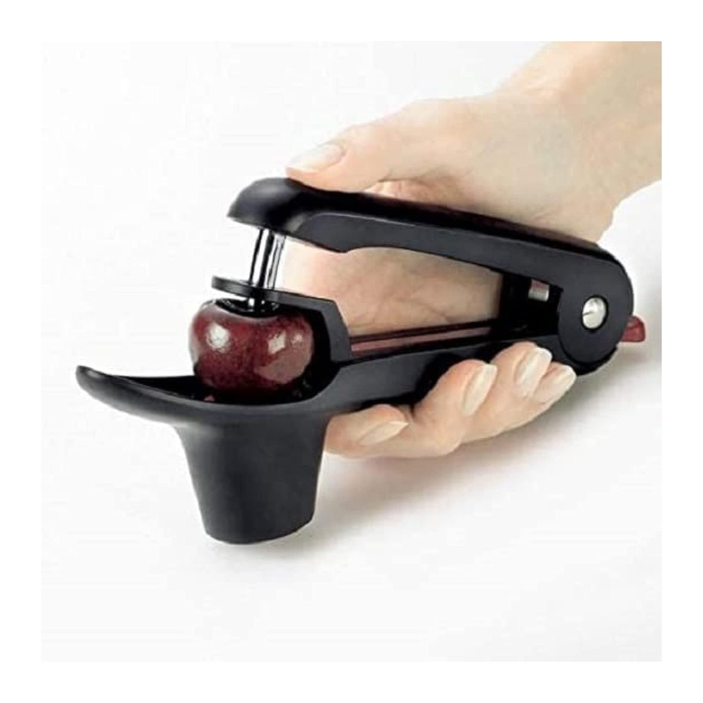 مُزال نواة الكرز و الزيتون – تصميم أنيق أسود، أداة مطبخ عملية