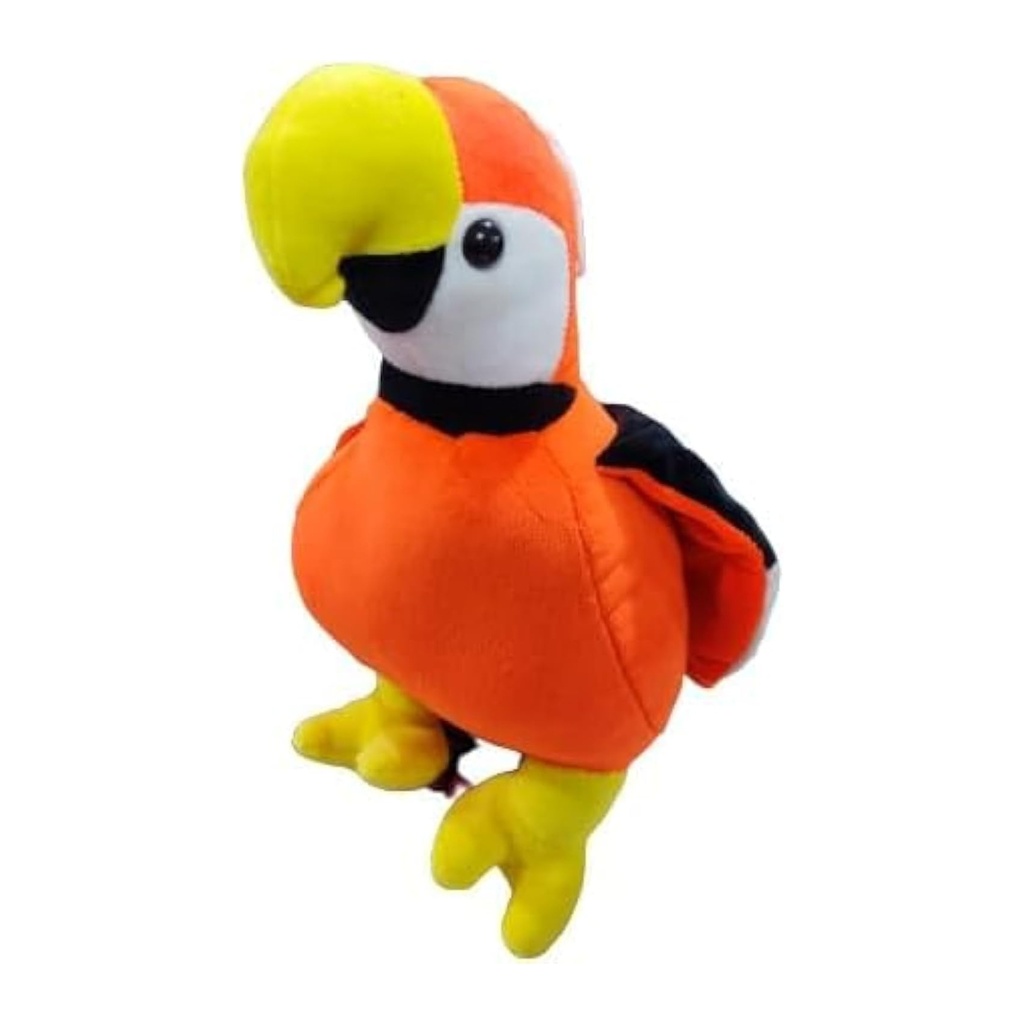 لعبة ببغاء محشية برتقالية وصفراء كيوت للأطفال - ناعمة و محببة
