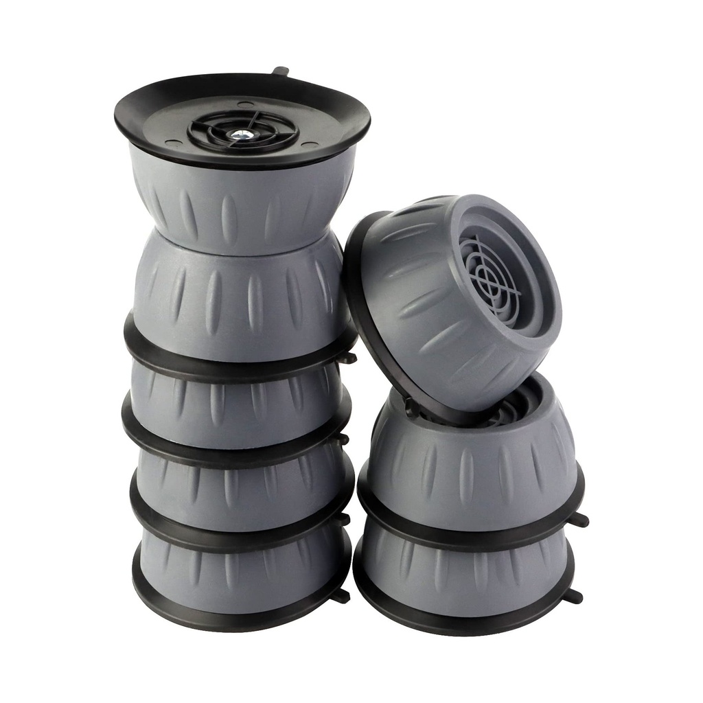 مجموعة من 8 قواعد مطاطية مضادة للاهتزازات لغسالات الملابس - ممتصة صدمات قوية للأجهزة، تقلل الضوضاء والاهتزاز