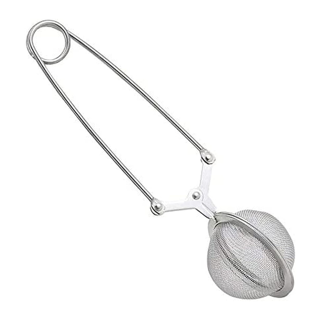Stainless Steel Ball Tea Infuser with Easy-Grip Clip Handle - Perfect for Loose Leaf Tea, Herbs, and Spices