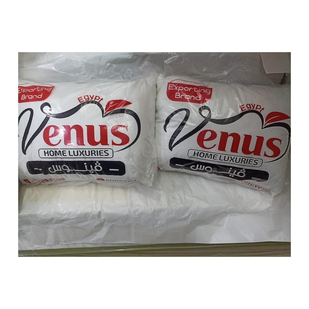 وسادتين فاخر من فينوس هوم - ناعمتين و مريحين جداً ٧٠×٥٠ سم