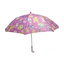 Kids' Pink Cartoon Animal Print Manual Umbrella – Rain, Sun Protection for Children