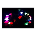 20-Bulb Multicolor LED String Lights with Conical Bulbs for Festive Indoor/Outdoor Decor