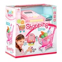 Pink Shopping Cart and Cash Register Playset for Kids - Pretend Play Grocery Store Toy with Accessories
