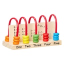 Wooden Abacus for Kids: Early Math Learning Toy with Colorful Beads and Number Chart