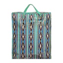 Large Reusable Shopping Tote Bag - Vibrant Ethnic Stripe Design
