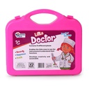 Pink Little Doctor Play Set for Kids Aged 3+: 15-Piece Medical Kit with Carry Case