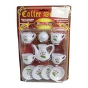 Children's Dalmatian Puppy Design Plastic Coffee Set - Pretend Play Tea Party Toy for Kids Aged 3+