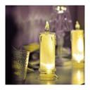 Elegant Battery-Operated LED Pillar Candle with Flickering Flame Effect - Warm White