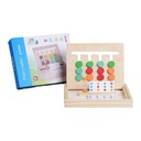 Wooden Four-Color Pattern Matching Game for Kids Aged 3+