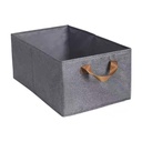 Grey Fabric Collapsible Storage Bin with Handles - Closet Organizer for Clothes, Toys & More
