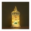 Illuminated Ramadan Lantern: LED Festive Decor with Islamic Designs for Eid Mubarak Celebrations
