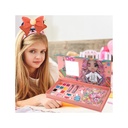 Washable Kids Makeup Kit with Mirror & Accessories -  Girl's Pretend Play Set, Birthday & Holiday Gift