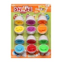 Egg Shape Puzzle: Six Colorful Shape Sorters