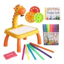 Giraffe Projector Art Desk with Markers and Drawing Book