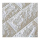 White Brick Peel and Stick 3D Foam Wallpaper - Waterproof Wall Paneling for Home Decor