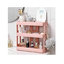 Pink 3-Tier Bathroom Organizer Shelf - Space-Saving Storage Rack for Cosmetics, Toiletries & More