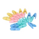 20 Pastel Plastic Clothes Pegs - Laundry Clips for Home, Craft, and Office Use