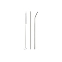 Reusable Stainless Steel Straw Set with Cleaning Brush: Straight & Bent Straws for Drinks & Mugs